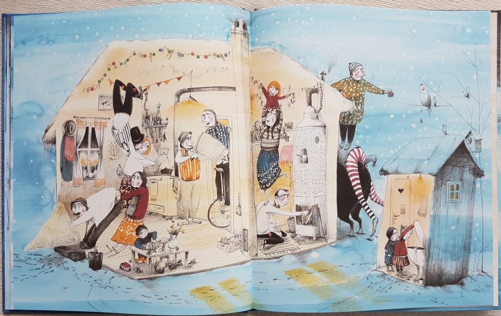 “Stille Nacht, fröhliche Nacht” is a Christmas reunion that needs no words Christmas, Wordless Picture Books Kids Book Reviews 20171221 122109