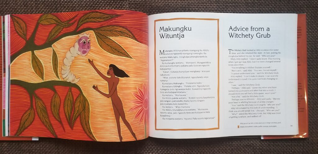An Indigenous Australian retelling of "Alice in Wonderland": "Alitji in Dreamland / Alitjinya Ngura Tjukurmankuntjala” Australian Illustrated Books, CBCA Book of the Year Award, Illustrated "Alice in Wonderland", Multicultural Kids Book Reviews 20210321 130523