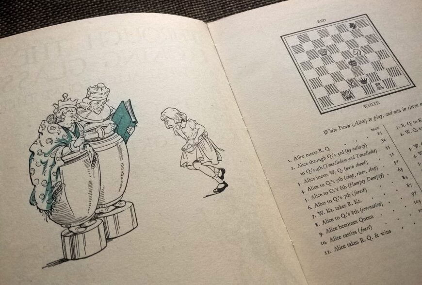 Rene Cloke brings classical British appeal to Carroll's vintage "Alice" Illustrated "Alice in Wonderland", Illustrated "Through the Looking Glass" Kids Book Reviews alice through the looking glass lewis carroll rene cloke 18